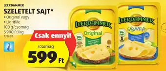 ALDI LEERDAMMER SZELETELT SAJT 100 g ajánlat