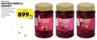 ALDI SWEET VALLEY BOGYÓSGYÜMÖLCS-KOMPÓT 420 g ajánlat