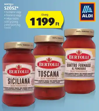 ALDI BERTOLLI SZÓSZ 400 g ajánlat