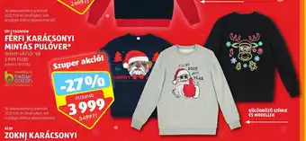 ALDI UP 2 FASHION FÉRFI KARÁCSONYI MINTÁS PULÓVER 1 db ajánlat
