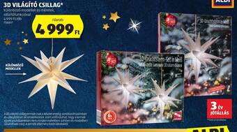 ALDI 3D VILÁGÍTÓ CSILLAG 1 db ajánlat