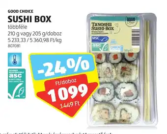 ALDI GOOD CHOICE SUSHI BOX 210 / 205 g ajánlat