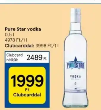 Tesco Pure Star vodka 0,5 l ajánlat