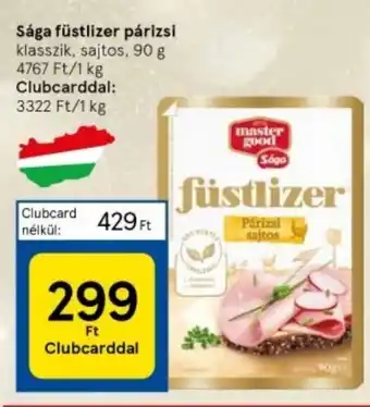 Tesco Sága füstlizer párizsi 90 g ajánlat