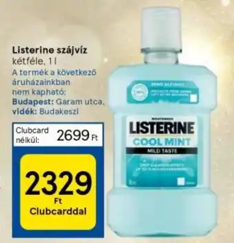 Tesco Listerine szájvíz 1 l ajánlat
