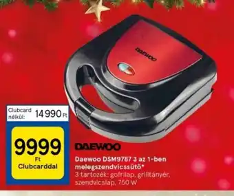Daewoo DSM9787 3 az 1-ben melegszendvicssütő 1 db
