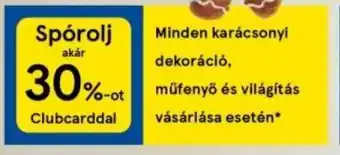 Tesco Minden karácsonyi dekoráció stb. vásárlása esetén ajánlat