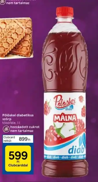Tesco Pölöskei diabetikus szörp 1 l ajánlat