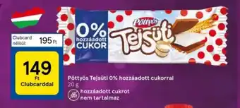 Tesco Pöttyös Tejsüti 0% hozzáadott cukorral 20 g ajánlat