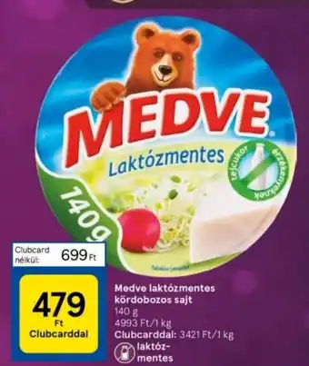 Medve laktózmentes kördobozos sajt 140 g