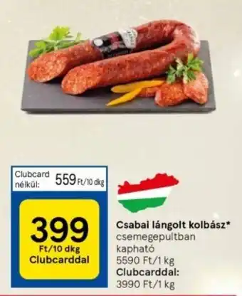 Tesco Csabai lángolt kolbász 10 dkg ajánlat