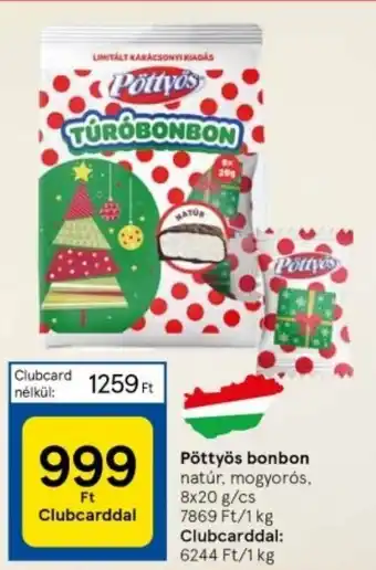Tesco Pöttyös bonbon 8 x 20 g ajánlat