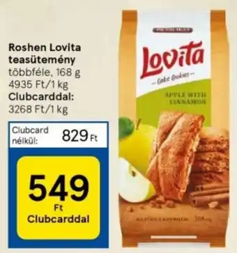 Tesco Roshen Lovita teasütemény 168 g ajánlat