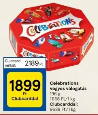 Tesco Celebrations vegyes válogatás 196 g ajánlat
