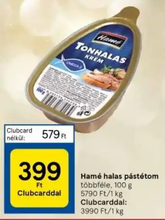 Tesco Hamé halas pástétom 100 g ajánlat