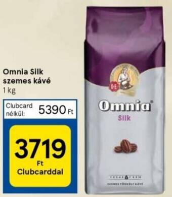 Tesco Omnia Silk szemes kávé 1 kg ajánlat