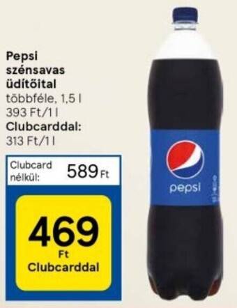 Tesco Pepsi szénsavas üdítőital 1,5l ajánlat
