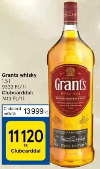 Tesco Grants whisky 1,5l ajánlat