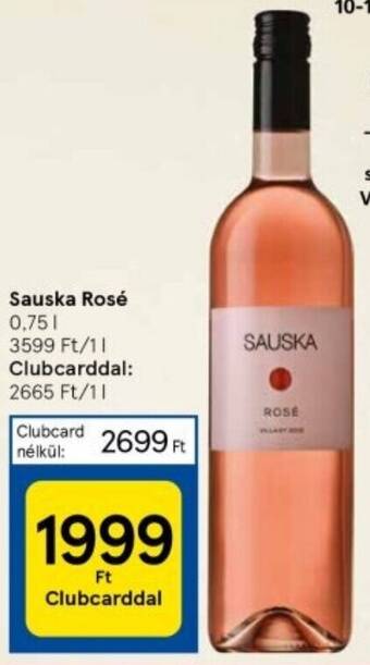 Tesco Sauska Rosé 0,75l ajánlat