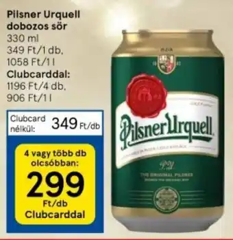 Pilsner Urquell dobozos sör 330 ml