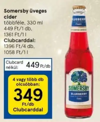 Tesco Somersby üveges cider 330ml ajánlat
