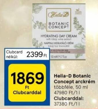 Tesco Helia-D Botanic Concept arckrém 50 ml ajánlat