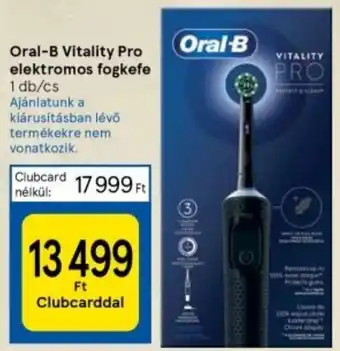 Tesco Oral-B Vitality Pro elektromos fogkefe 1 db/cs ajánlat