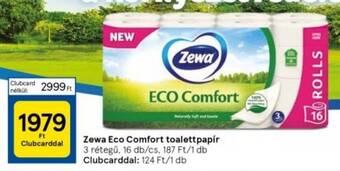 Tesco Zewa Eco Comfort toalettpapír 3 rétegű, 16 db/cs ajánlat