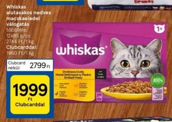 Tesco Whiskas alutasakos nedves macskaeledel válogatás 12x85g ajánlat