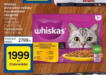 Tesco Whiskas alutasakos nedves macskaeledel válogatás 12x85g ajánlat