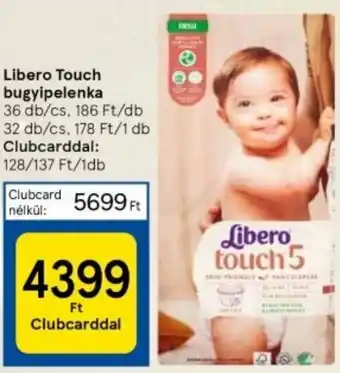 Tesco Libero Touch bugyipelenka 36 db/cs ajánlat