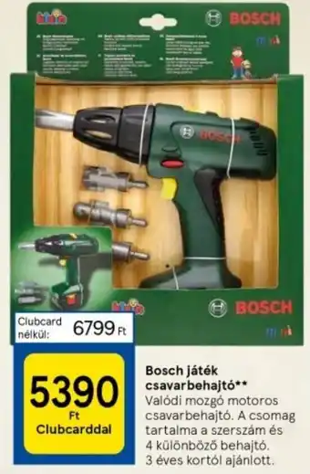 Tesco Bosch játék csavarbehajtó ajánlat