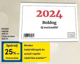 Tesco Asztali naptár ajánlat