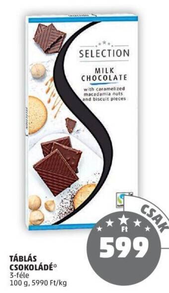 PENNY TÁBLÁS CSOKOLÁDÉ 100 g ajánlat