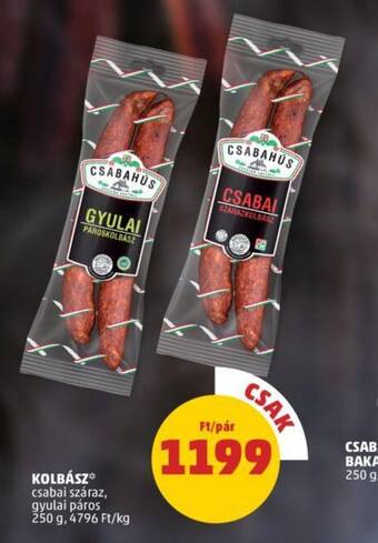 PENNY KOLBÁSZ 250 g ajánlat