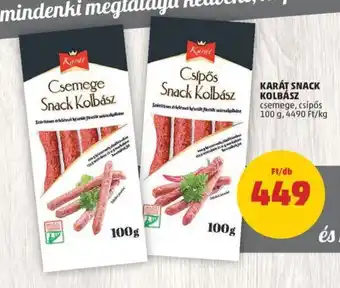 PENNY KARÁT SNACK KOLBÁSZ 100 g ajánlat
