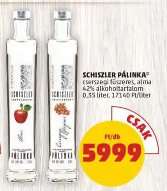 PENNY SCHISZLER PÁLINKA 0,35 l ajánlat