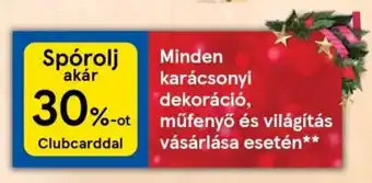 Tesco Minden karácsonyi dekoráció stb. vásárlása esetén ajánlat