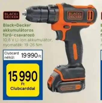 Tesco Black+Decker akkumulátoros fúró-csavarozó 1 db ajánlat