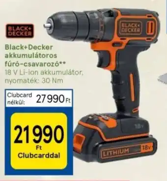 Tesco Black+Decker akkumulátoros fúró-csavarozó 1 db ajánlat