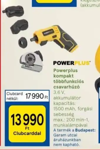 Tesco Powerplus kompakt többfunkciós csavarhúzó 1 db ajánlat