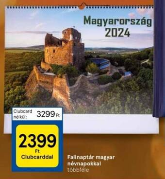Tesco Falinaptár magyar névnapokkal 1 db ajánlat