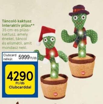 Tesco Táncoló kaktusz interaktív plüss 1 db ajánlat