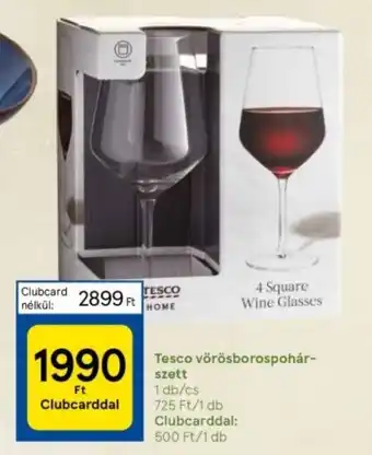 Tesco vörösborospohár-szett 1 db