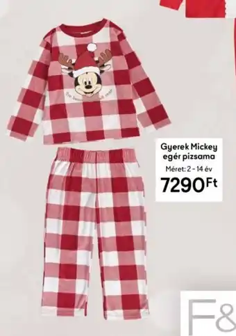 Gyerek Mickey egér pizsama 1 db
