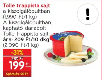 Spar Tolle trappista sajt 10 dkg ajánlat