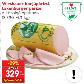 Spar Wiesbauer borjúpárizsi, Laxenburger parizer ajánlat