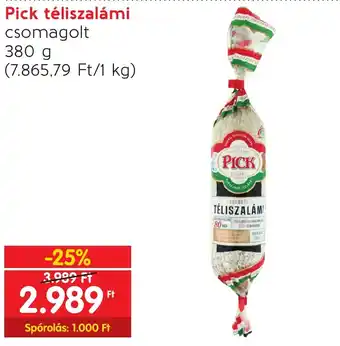 Spar Pick téliszalámi 380g ajánlat