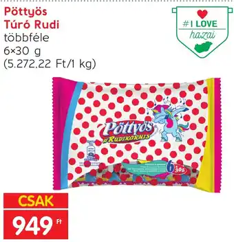 Spar Pöttyös Túró Rudi 6x30g ajánlat