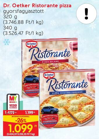 Spar Dr. Oetker Ristorante pizza 320g ajánlat
